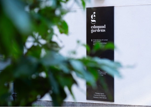 Signage at Edmund Gardens.