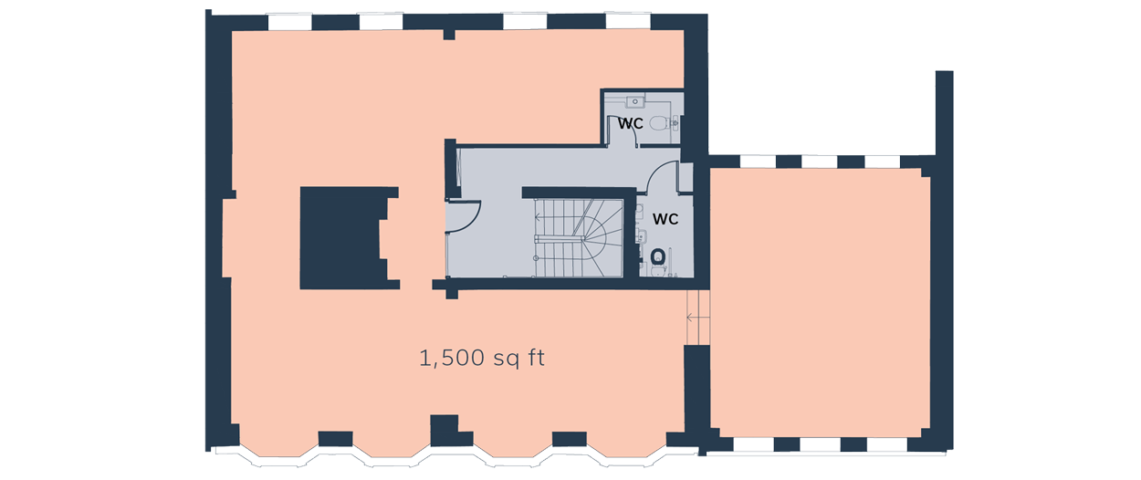 Two Edmund Gardens second floor plan.