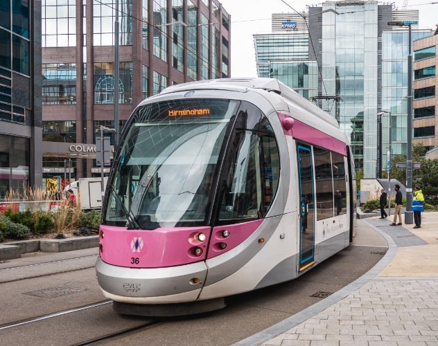 West Midlands Metro tram.